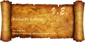 Valuch Edina névjegykártya